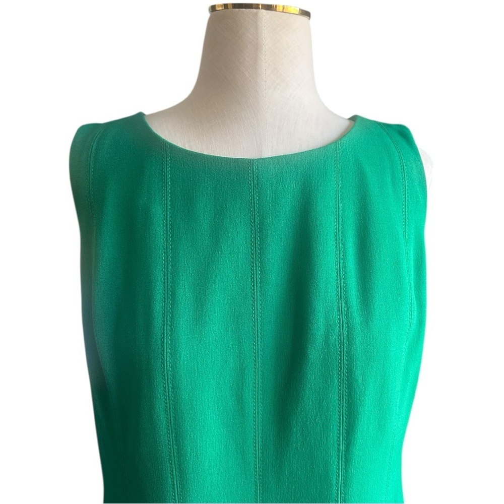 Jones New York Emerald Green Classic Sleeveless Sheath Dress Size 10 NWT - Picture 3 of 9